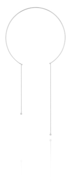 Brilliant bangle Necklaces double Silver