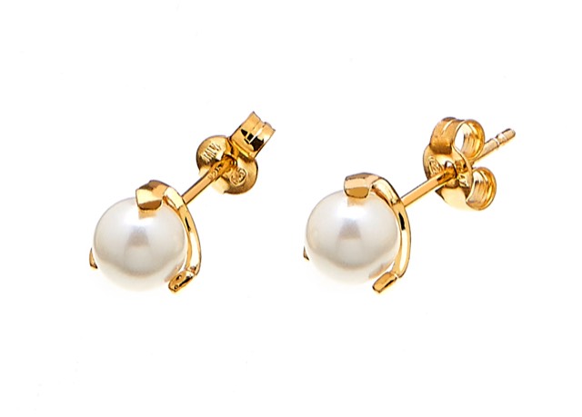 Pearl small stud Earring Gold