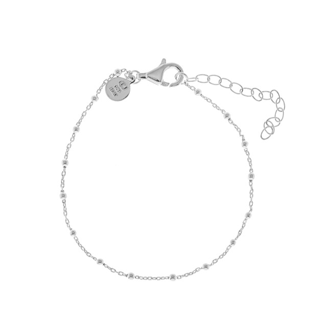 Two beaded brace Bracelets - Silver