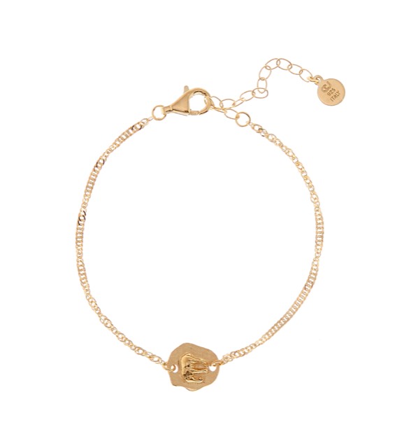 Two Elephant brace Bracelets - Gold