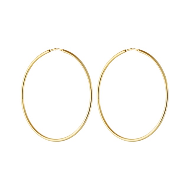 Letters big hoop Earring Gold