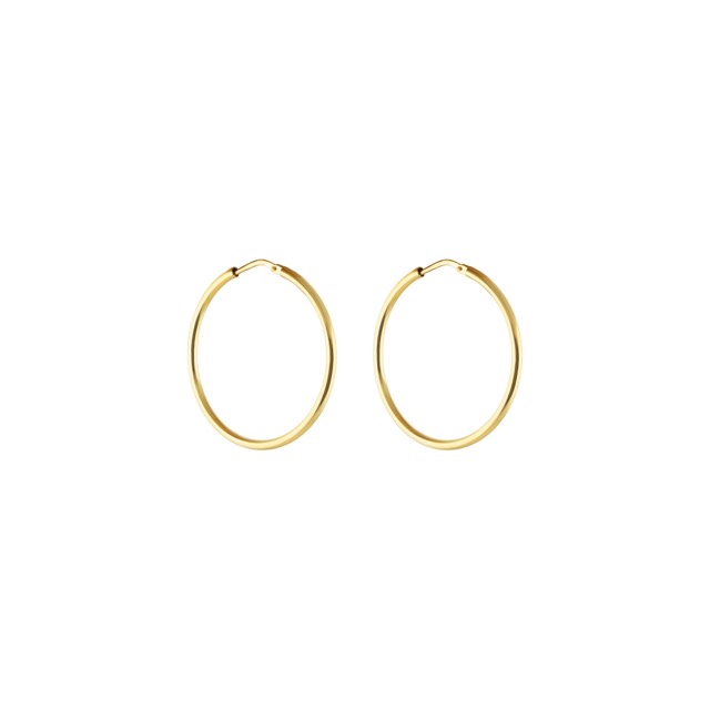 Letters small hoop Earring Gold
