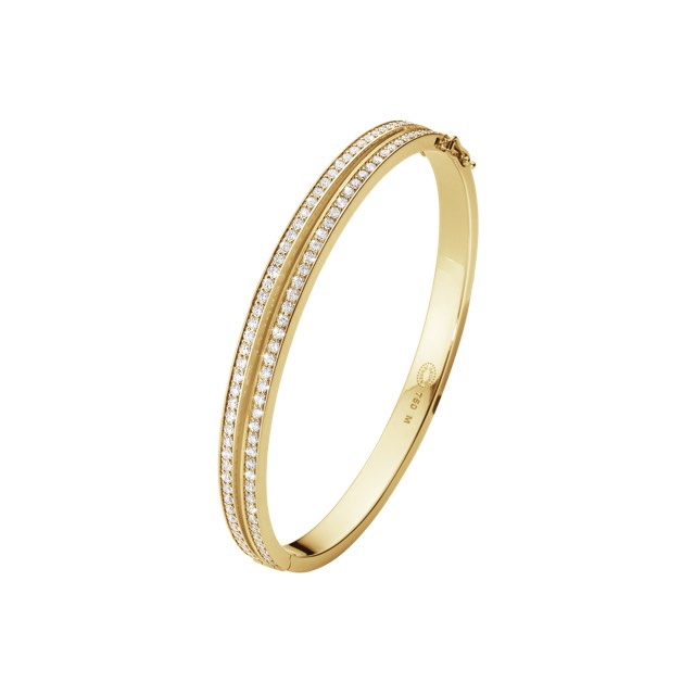 HALO BANGLE Bracelets Diamonds PAVE 1.83 ct Gold