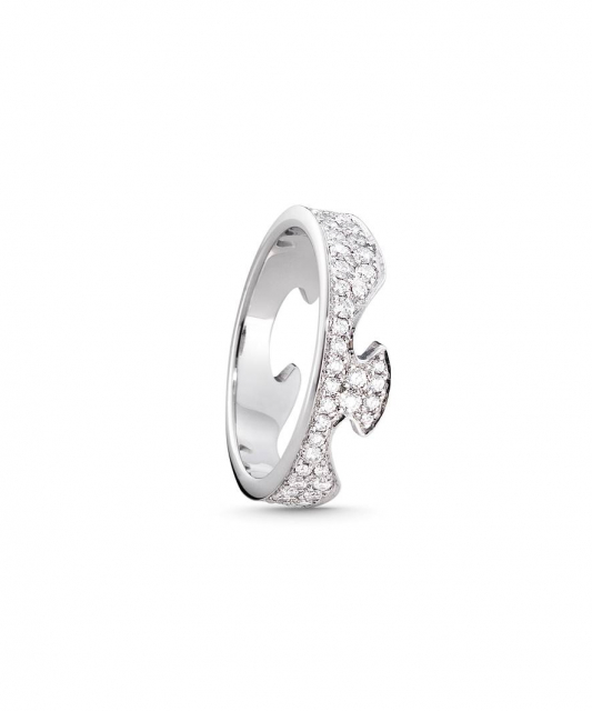 FUSION END Ring Diamonds PAVÉ 0.66 ct White gold