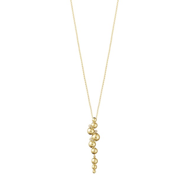 MOONLIGHT GRAPES LONG Pendant Gold Diamonds 0.05 ct