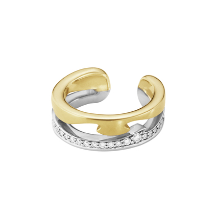 FUSION EAR CUFF PAVÉ 0.10ct (Gold/White gold)