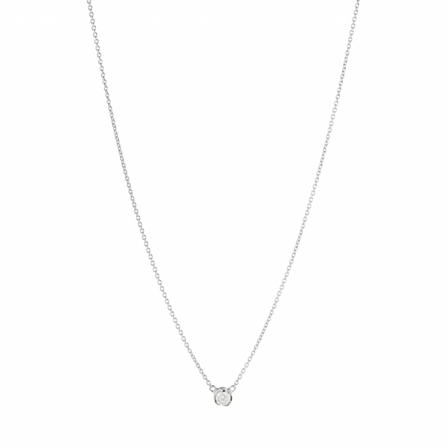 GJ SIGNATURE SOLITAIRE PENDANT White Gold DIAMOND 0.10 CT