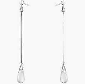 VIVIANNA TORUN Long Earrings Silver Rock crystal