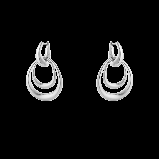 Offspring Earrings, medium Silver