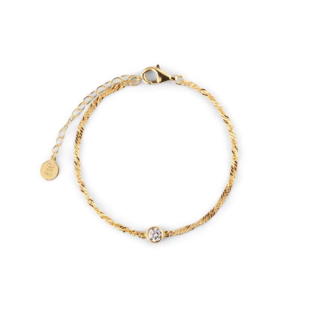 Cubic single brace Bracelets Gold