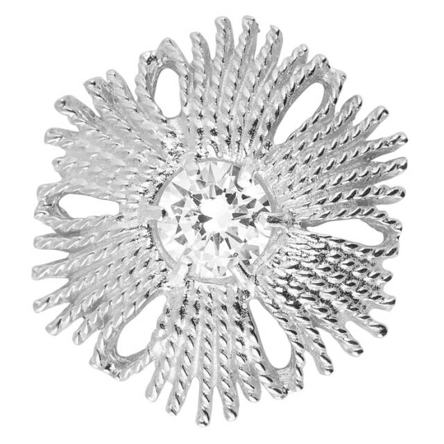 Gatsby big stone ring Silver