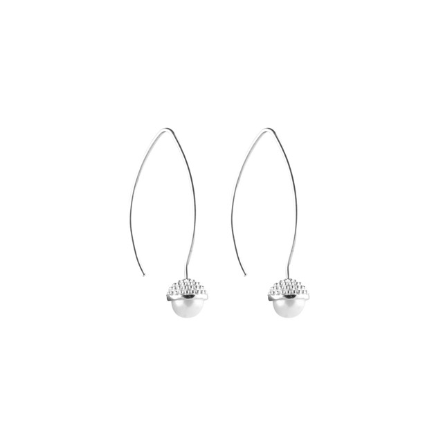 Pearl bubble long Earring Silver