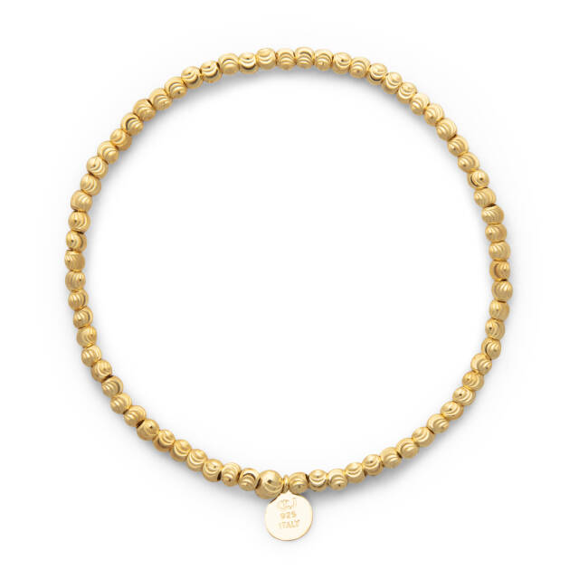 Cubic elastic brace Bracelets plain Gold
