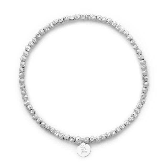 Cubic elastic brace Bracelets plain Silver