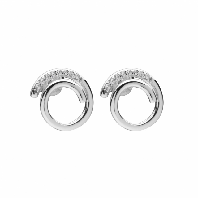 Loop stone Earring (Silver)