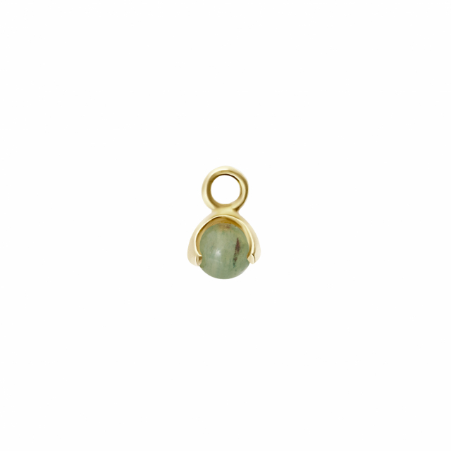 Letters stone 5 aventurine pend Gold