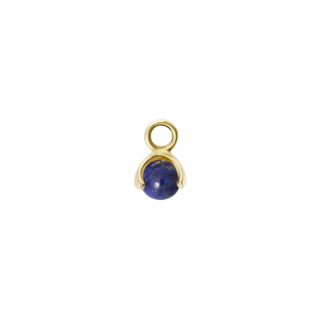 Letters stone 9 lapis pend Gold