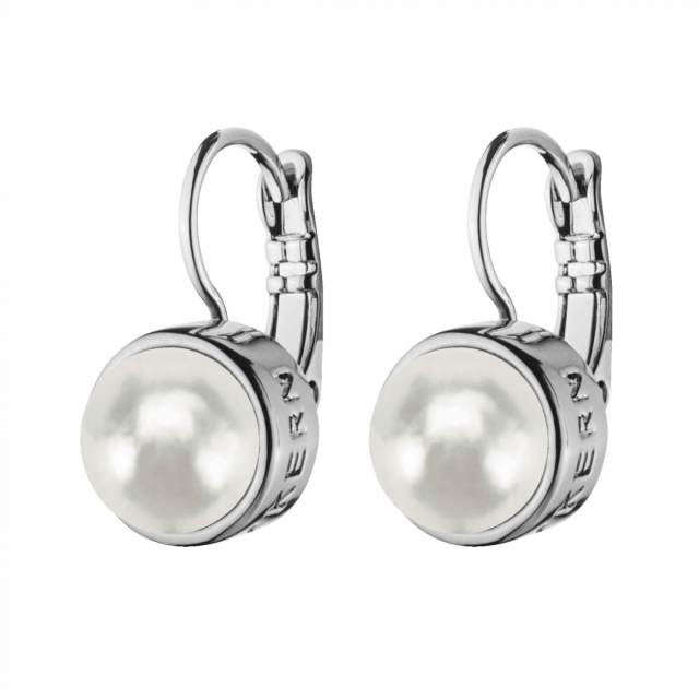 LULU Silver WHITE PEARL Earring