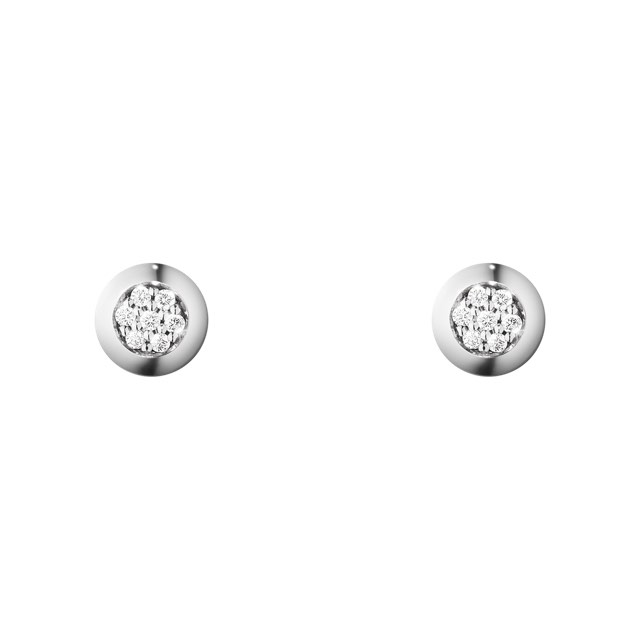 AURORA Earring White gold Diamonds PAVÉ 0.05 ct