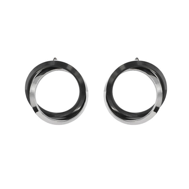 CAROLIN Earrings Black/Steel