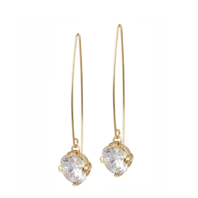 FRIDA Long Earrings Gold/Crystal