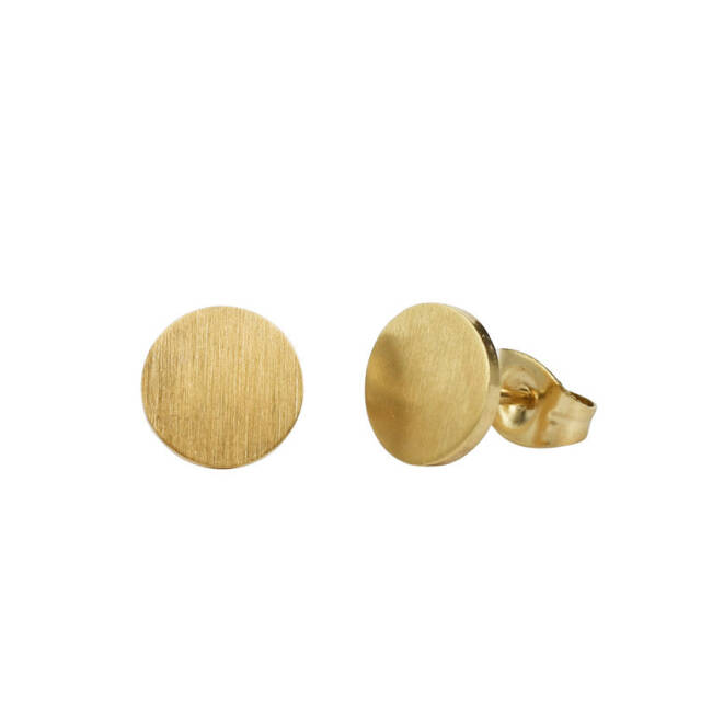 LINA Stud Matt Earrings Gold