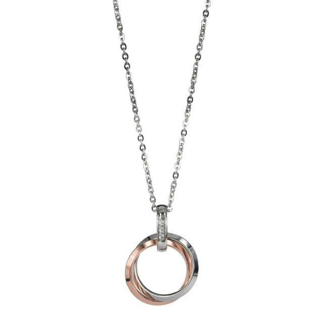 CAROLIN Long Necklaces Rose/Steel