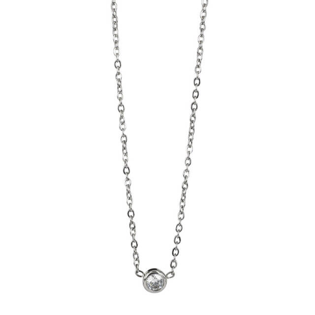 LILLY 4 mm Necklaces Steel/Crystal