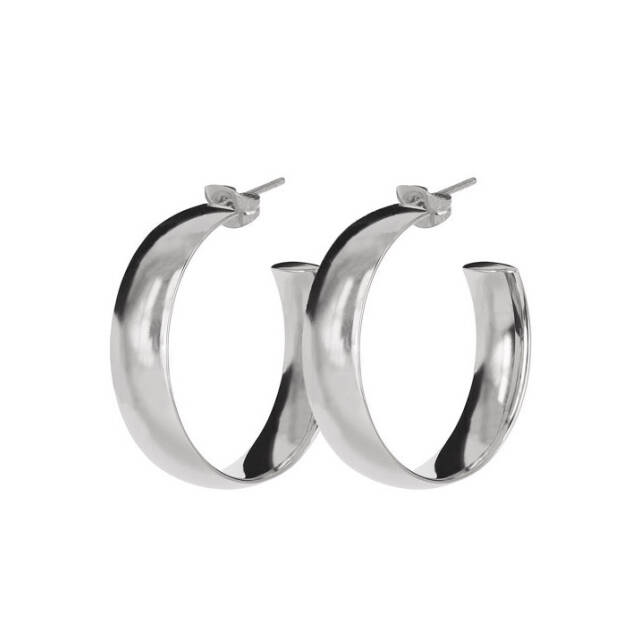 KLARA Wide 30mm Earrings Steel