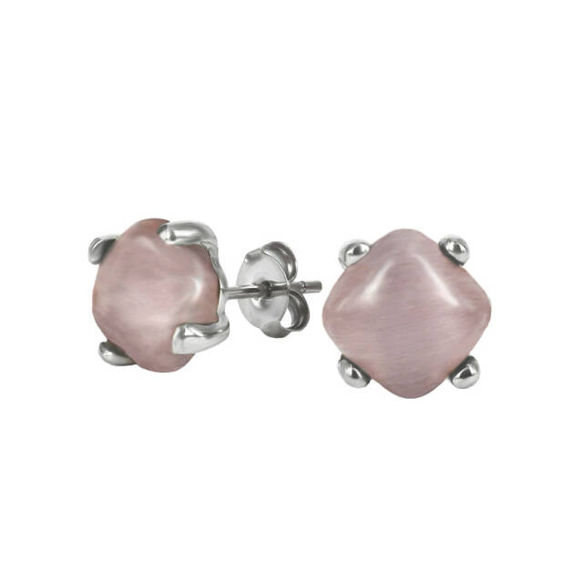 VICTORIA Earrings Steel/Rosa