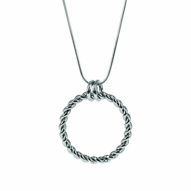 TWIST Long Necklaces Steel
