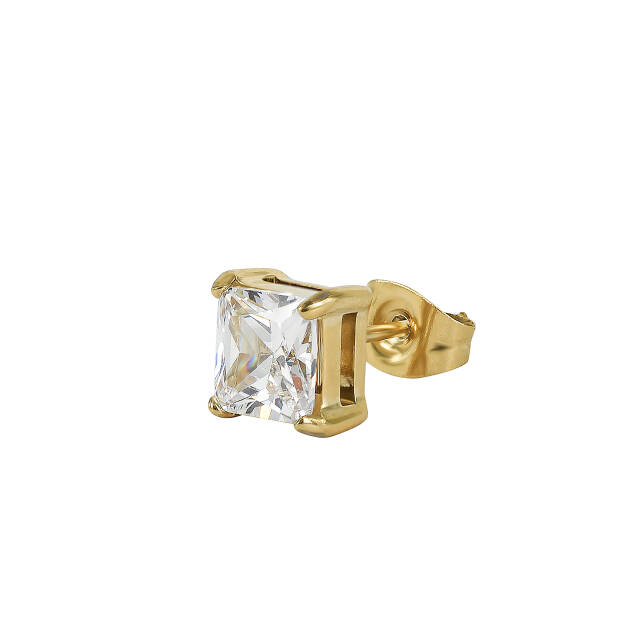 KIM 6mm Earrings Gold/Cristal