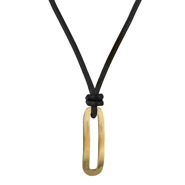 BENJAMIN Leather Necklaces Gold