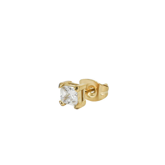 KIM 4mm Earrings Gold/Cristal