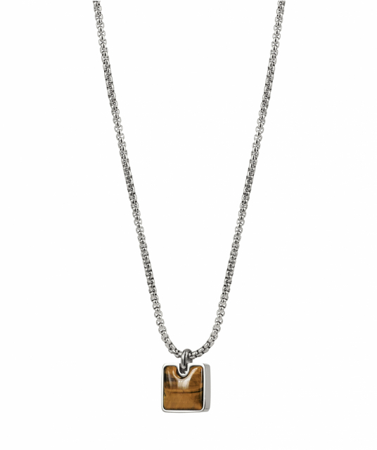 NEO Necklaces Stål/Brun