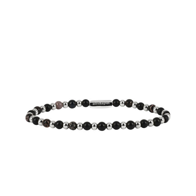 MIZA Bracelets Black/Steel
