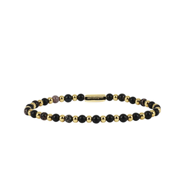 MIZA Bracelets Black/Gold