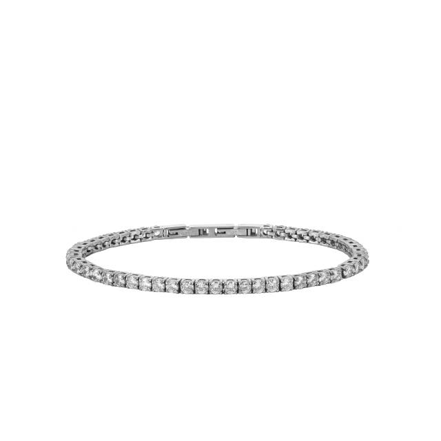 GLIMRA 3mm Bracelets Steel/Crystal