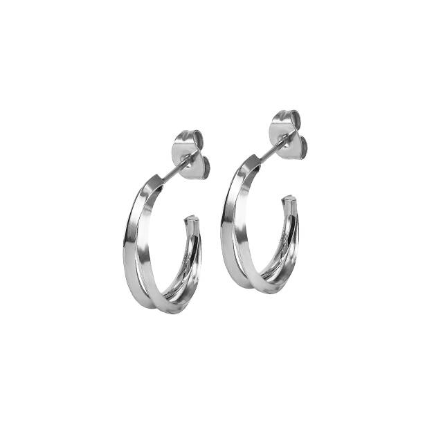 CHELSEA Small Earrings Steel/Steel