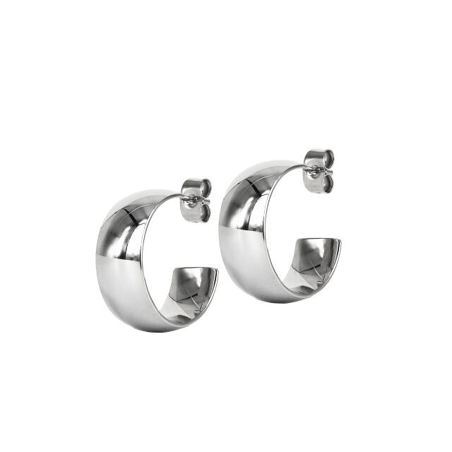 KLARA Wide 20mm Earrings Steel