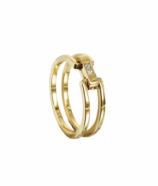 CHERRIE Crystal Ring Gold