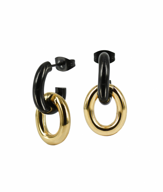 RUBY Earring Svart/Gold