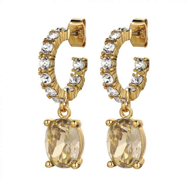 BARBARA Gold GOLDEN / CRYSTAL Earring