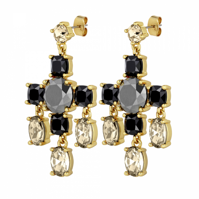 LEONORA Gold BLACK/GOLDEN Earring