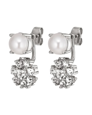 FLOSS SS CRYSTAL / WHITE PEARL Earrings