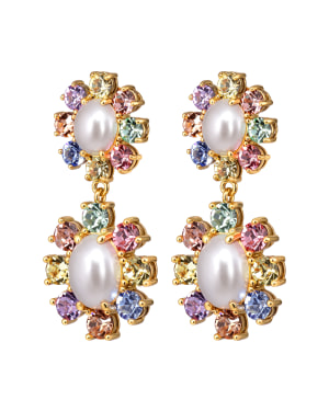 LINA SG PASTEL MULTI / WHITE PEARL Earrings