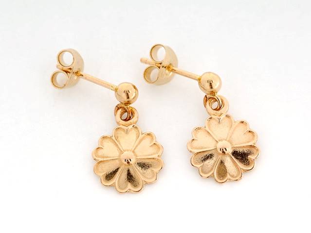 Uppland Earring blommor litet Gold