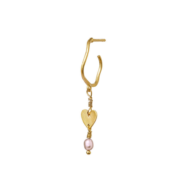 Heart Earring Gold (Single)