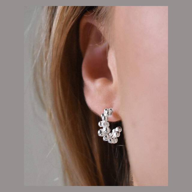 Drops small hoops silver
