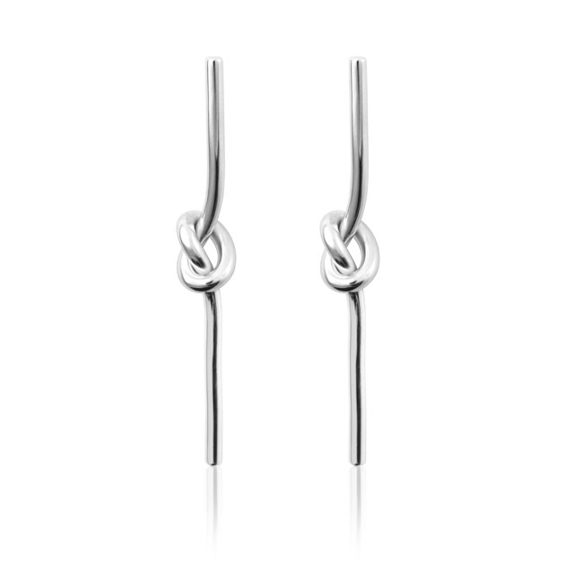 Knot Stick Earring (silver)